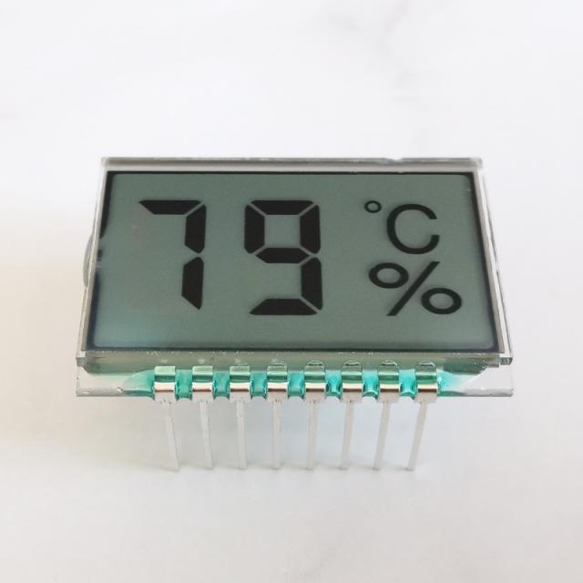 GDC21310 segment LCD screen, 2-digit temperature and humidity LCD segment code screen, TN LCD screen, LCD screen, digital display