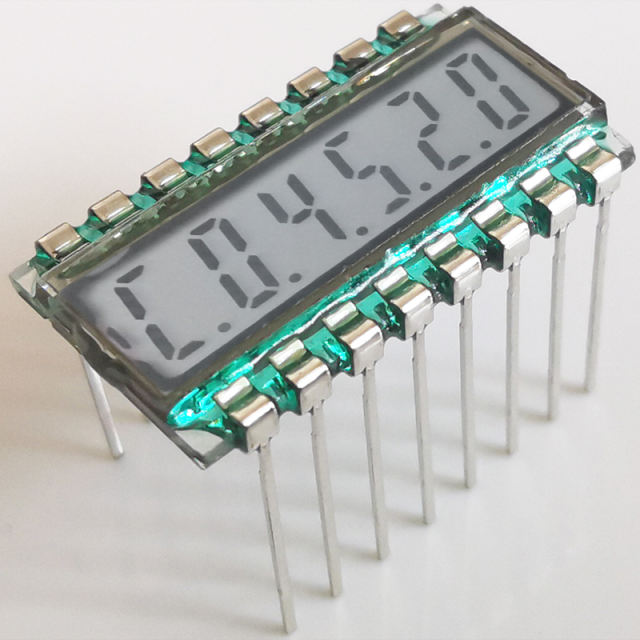 GDC04520 ultra wide temperature 7-segment code LCD screen 6-digit digital display screen tn segment LCD screen