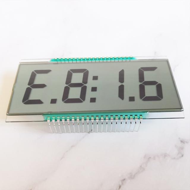 EDS816 ultra wide low-temperature range code LCD screen, 4-digit 8-word seven segment LCD screen, fuel dispenser LCD display screen