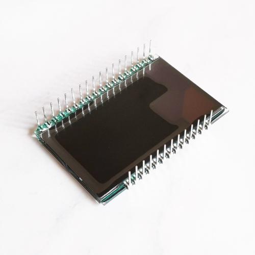QYV32262 dual row 8-shaped VA full view negative display LCD black background white segment LCD screen flow meter display screen