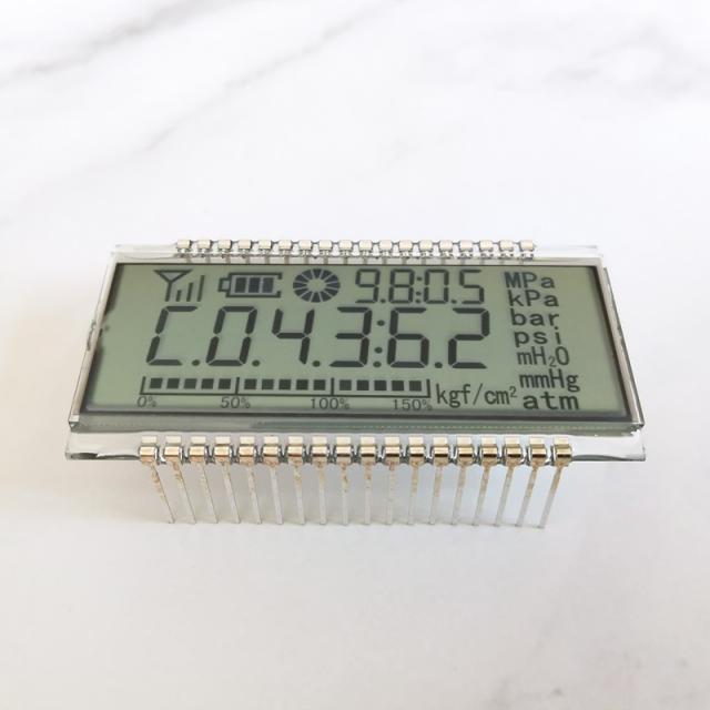 GDC04362 ultra wide temperature and low temperature range code LCD display HTN6 segment LCD screen pressure clock