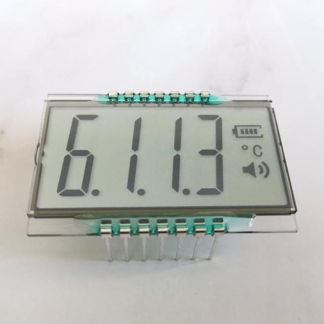 GDC06113 4-digit 8-field code LCD ultra-low temperature segment LCD display with temperature and battery