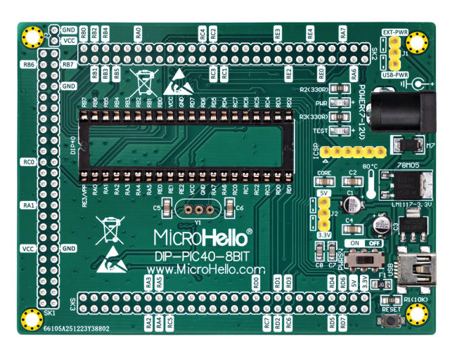 DIP-PIC40-8BIT MCU Card for SuperMCU-A PIC Development Board