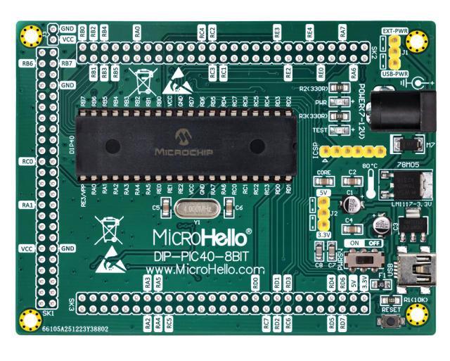 DIP-PIC40-8BIT MCU Card for SuperMCU-A PIC Development Board