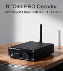 BTC60-PRO decoder HiFi ES9039 decoder 192k 24bit Bluetooth 6.2 APTX-HD LDAC linear power supply