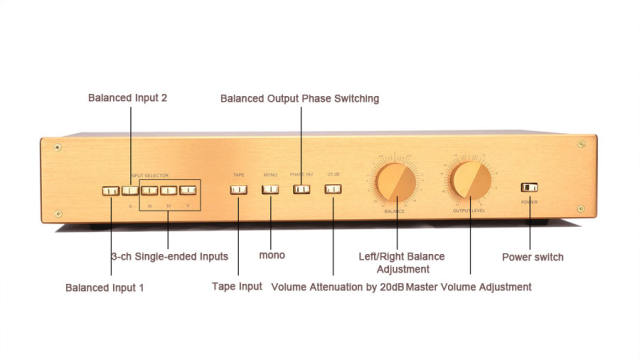 Reproduction compatible FM255 high-end pre-amplifier transistor amplifier, fully balanced hifi pre-amplifier