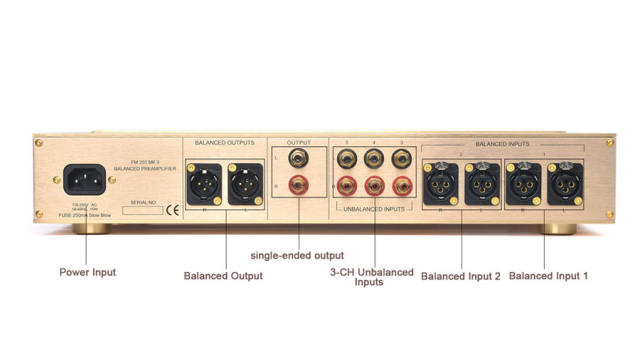 Reproduction compatible FM255 high-end pre-amplifier transistor amplifier, fully balanced hifi pre-amplifier