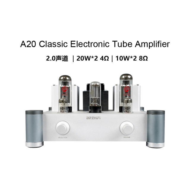 A20 single-ended class A electronic tube amplifier, pure electronic tube amplifier EL34 ×2, 5Z4P，6N2 ×2