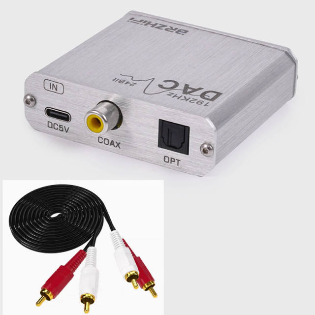 DAC30 Coaxial Fiber Optic Audio Converter Set-top Box Decoder DAC 92K 24BIT DAC Music Converter