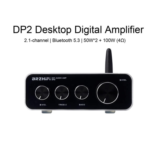 DP2 Desktop Digital Amplifier Home Use 2.1 Channel 2x TPA3116 Bluetooth 5.3