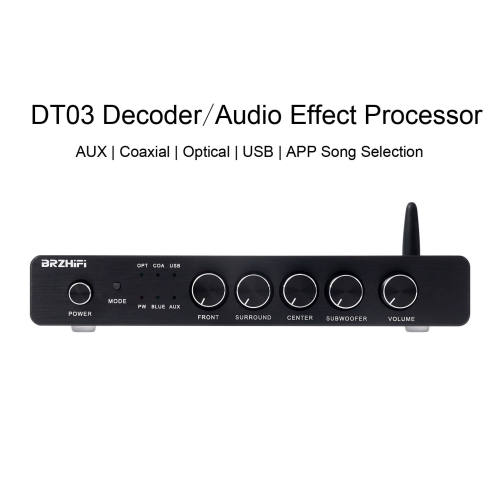 DT03 High-end Bluetooth 5.0 U-disk Fiber Coaxial 5.1 Channel Pre-amplifier Music player AC-3