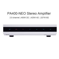 PA400 NEO digital power amplifier stereo Fully symmetrical complementary power amplification architecture PURIFI 1ET400A circuit