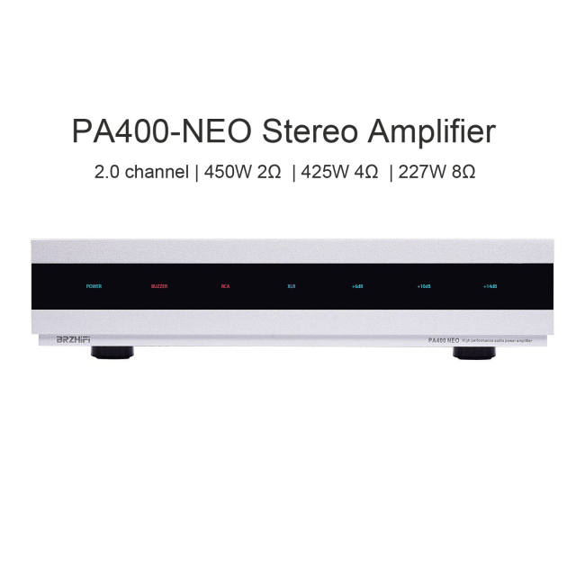 PA400 NEO digital power amplifier stereo Fully symmetrical complementary power amplification architecture PURIFI 1ET400A circuit