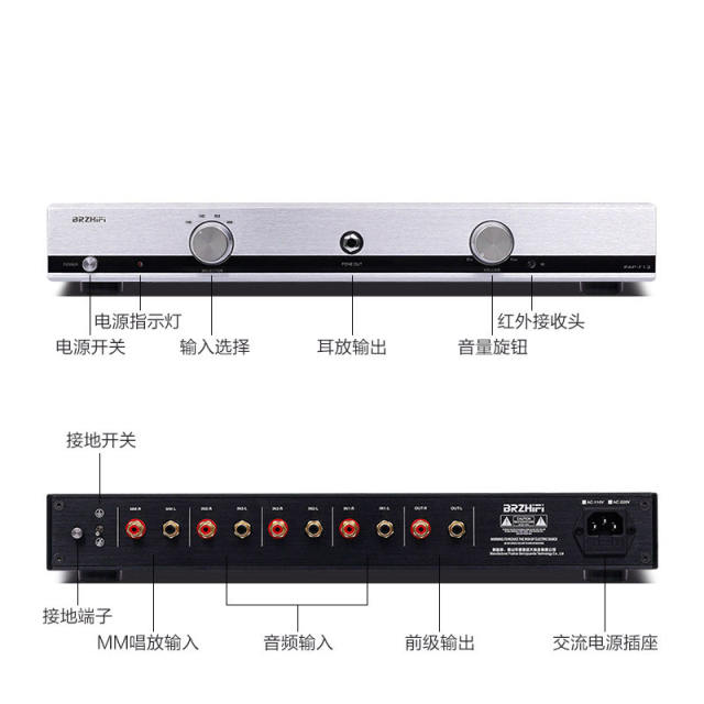F13 preamplifier phono amplifier Hi-end classic Brinkmann F13 circuit ALPS precise tuning Ear amplifier MM input remote control