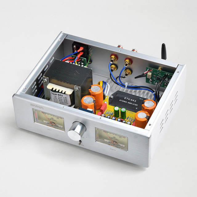 STK443 power amplifier STK443-G Sanyo thick film, Bluetooth 5.0  vintage HIFI audiophile dual-meter power amplifier