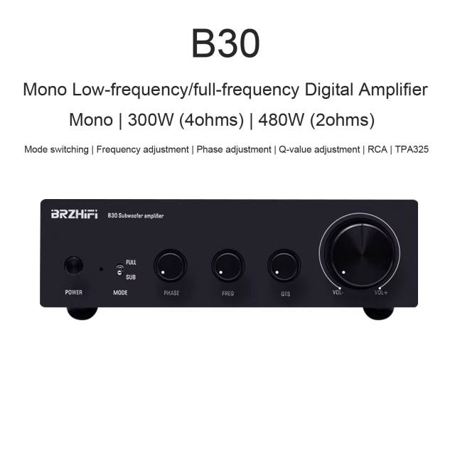 B30 high-power digital amplifier 480W mono subwoofer full-frequency low-frequency amplifier TPA3255