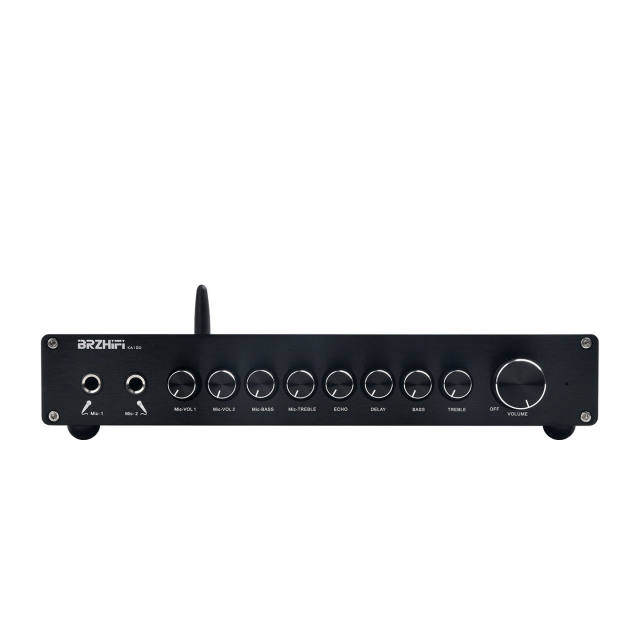 KA100 Professional-grade KTV Home HD Karaoke amplifier, high power Bluetooth 5.3 Power Amplifier, Mixer, Anti-howling, Stereo Sound