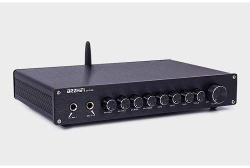 OF100 Professional-grade KTV Home HD Karaoke Pre-amplifier, Bluetooth 5.3 Power Amplifier, Mixer, Anti-howling, Stereo Sound