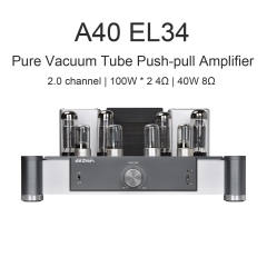 A40 electronic vacuum tube power amplifier, featuring pure EL34 vacuum tube push-pull HIFI amplifier, is a powerful vocal tool with a power of 40WX2