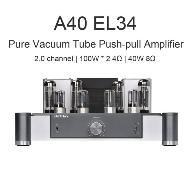 A40 electronic vacuum tube power amplifier, featuring pure EL34 vacuum tube push-pull HIFI amplifier, is a powerful vocal tool with a power of 40WX2