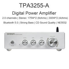 TPA3255-A high-power digital amplifier, HI-END APTX-HD Bluetooth 5.0, 300W+300W, with powerful bass