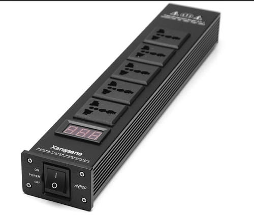 Xangane AC100 HIFI power strip power filter HIFI Audio Power filter socket, power purifier, audio extension cord voltage display improve sound quality and reduce interference