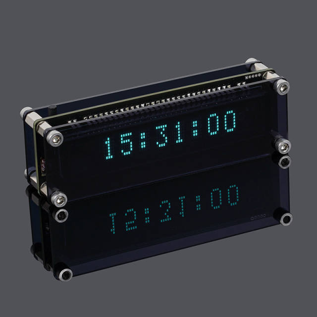 VFD clock, creative page-turning clock, real-time display, vacuum fluorescent display screen, WIFI timing, automatic calibration