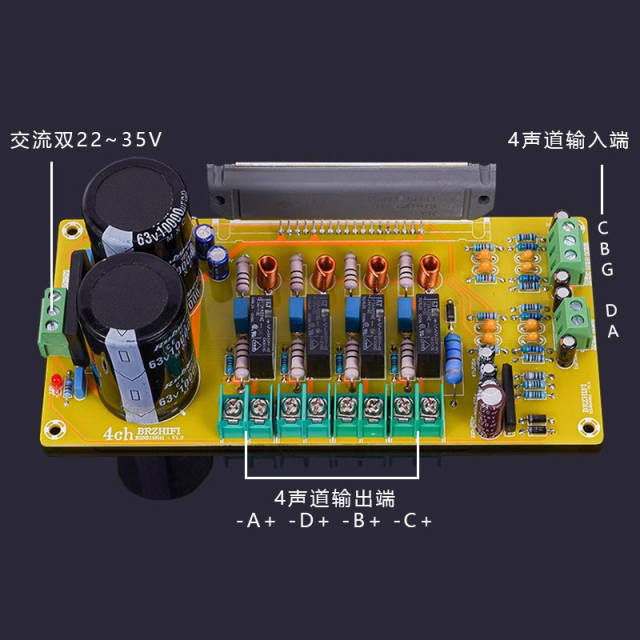 RSN315H41 power amplifier Thick film Class H HiFi Hi-end amplifier board, 300W, 4-channel