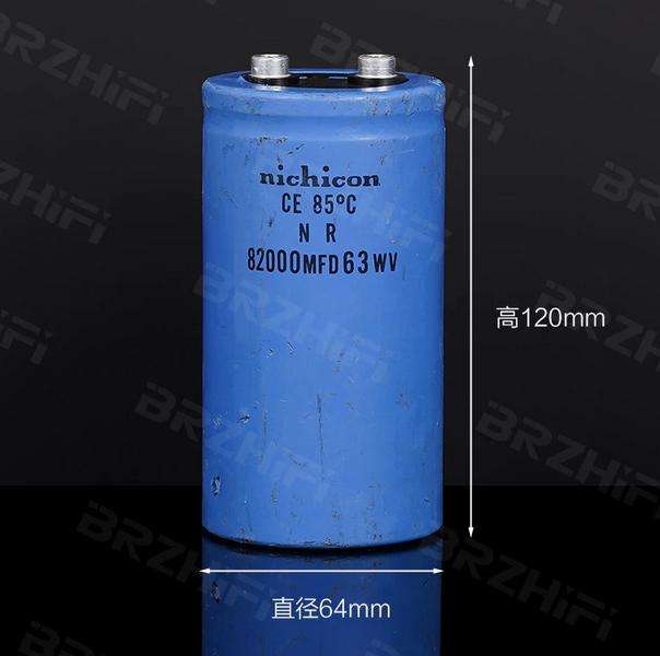 Nichicon 82000uF 63V high-performance audio electrolytic capacitor, featuring large capacity and high storage for HIFI Audio equipment