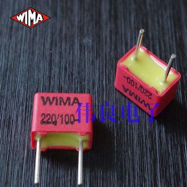 WIMA 63V 220pF 221 N22 FKP2 series thin film capacitor, original and brand new Hi-end for HIFI Audio equipment