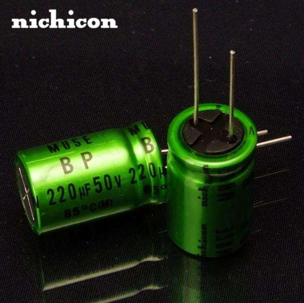 Nichicon MUSE ES(BP)220uF 50V non-polarized audio capacitor for HIFI Audio equipment