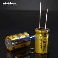 nichicon 2200uF 35V FW series gold audio electrolytic filter capacitor 16x25mm for HIFI Audio equipment