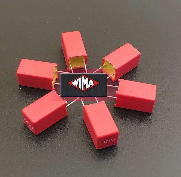 WIMA2.2uF63V 2.2u 225 thin film capacitor, with a lead spacing of 5mm Hi-end for HIFI Audio equipment