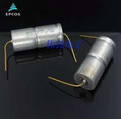 German aviation-grade EPCOS Siemens 1500UF 75V gold-pin axial electrolytic capacitor with gold-plated pins for HIFI Audio equipment