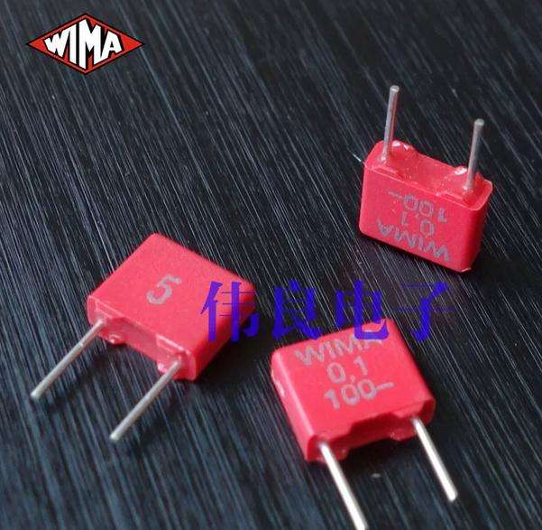 WIMA 63V 0.1uF 104 100N MKS2 Series thin-film capacitor, original and brand new for HIFI Audio equipment