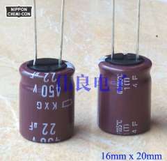 Original Japan NIPPON Chemi 22UF 450V 16X20 KXG high-frequency long-life capacitor for HIFI Audio equipment