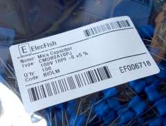 ELECFISH Silver Mica MBL 10pf~1000pf Full Series Military Grade Silver Mica 100V 5% PCM5 Hi-end for HIFI Audio equipment Hi-end for HIFI Audio equipment