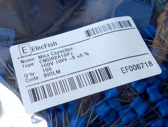 ELECFISH Silver Mica MBL 10pf~1000pf Full Series Military Grade Silver Mica 100V 5% PCM5 Hi-end for HIFI Audio equipment Hi-end for HIFI Audio equipment