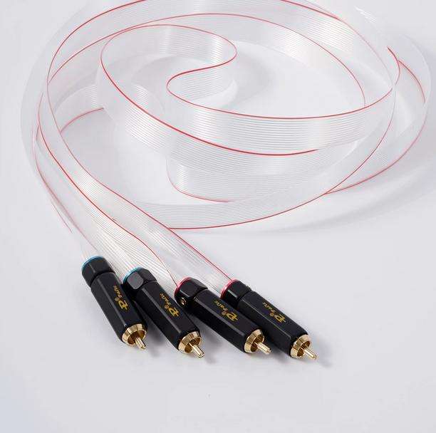 Temp-Flex RCA Lotus Signal Cable, Oxygen-Free Copper 4U, 24k Gold Plated, 14 Pcs. 28AWG for HIFI Audio
