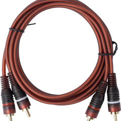 Copper-core gold-plated double lotus audio cable, 2RCA cable, TV signal cable for HIFI Audio