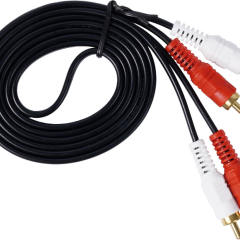 Copper-core gold-plated double lotus audio cable, 2RCA cable, TV signal cable for HIFI Audio