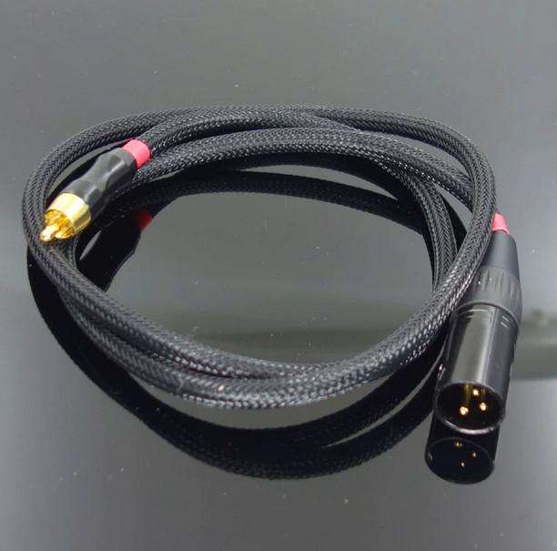 high-fidelity single-crystal copper gold-plated RCA to balanced XLR audio cable, RCA to XLR, RCA-XLR XLR to RCA for HIFI Audio