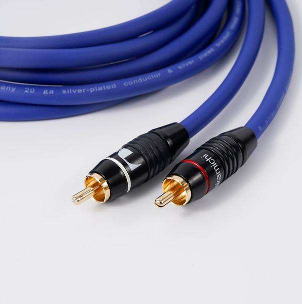 Silver-plated Hi-end RCA signal cable with pure copper lotus head, audio cable, 4N copper subwoofer cable for HIFI Audio