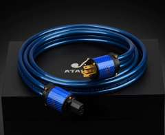 ATA single-crystal copper silver-plated Hi-end 7N audio power cord, GB and US standard, HiFi-grade amplifier power cord, original carbon fiber gold-plated plug