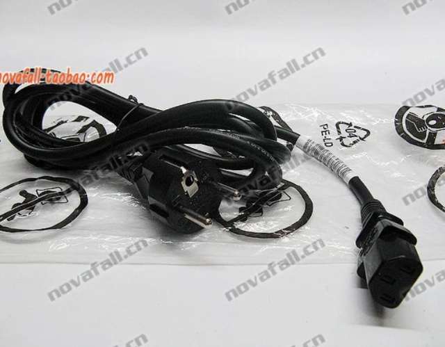 Original 10A current European standard power cord, 1.5 meters long, 0.75 square millimeter, with brass core