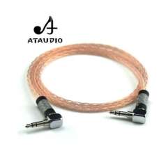 ATAudio single-crystal copper Hi-end 3.5mm dual-channel recording cable, 3.5 to 3.5 earphone amplifier audio cable for HIFI Audio