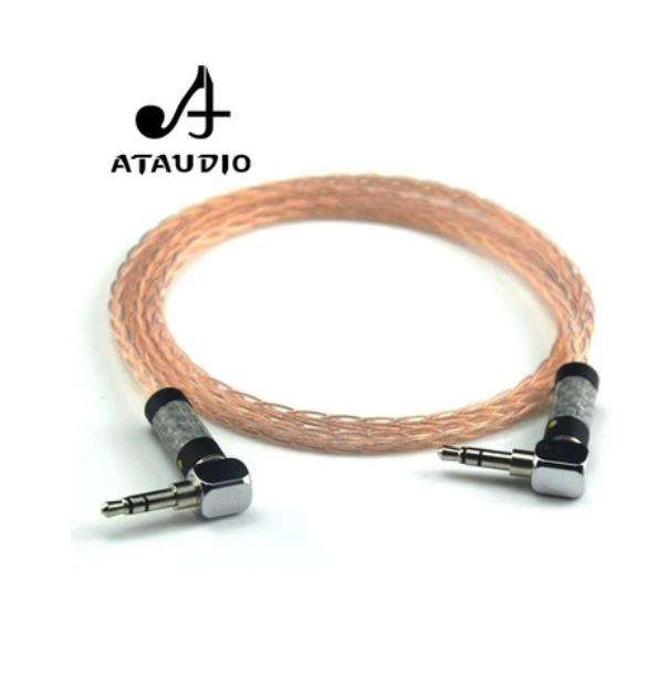 ATAudio single-crystal copper Hi-end 3.5mm dual-channel recording cable, 3.5 to 3.5 earphone amplifier audio cable for HIFI Audio