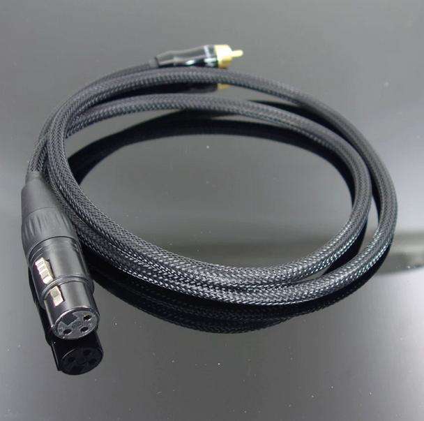 high-fidelity single-crystal copper gold-plated RCA to balanced XLR audio cable, RCA to XLR, RCA-XLR XLR to RCA for HIFI Audio