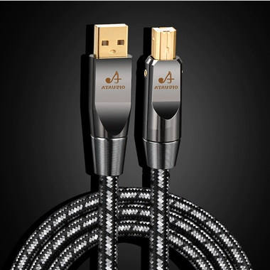 ATAUDIO USB Hi-end audio cable, gold-plated single crystal copper A-B A-TYPEC B-TYPEC TYPEC-TYPEC computer sound card DAC decoder USB cable for HIFI Audio