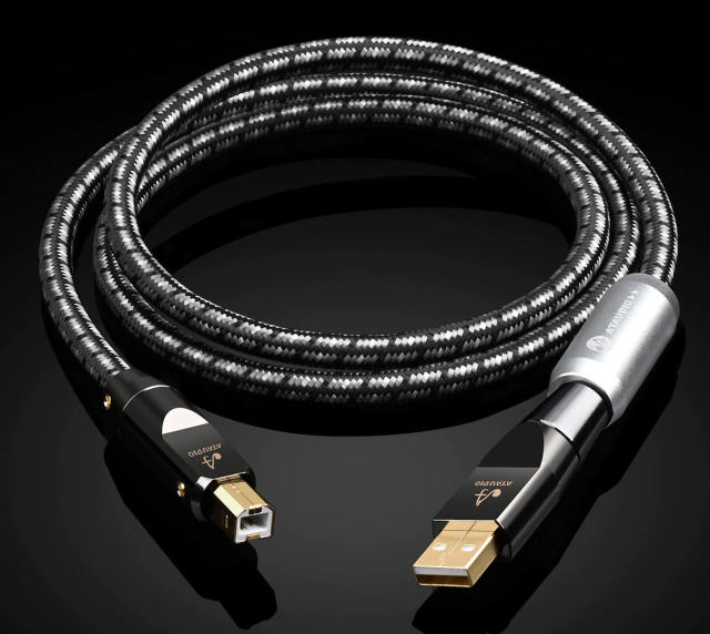 ATAUDIO USB Hi-end audio cable, gold-plated single crystal copper A-B A-TYPEC B-TYPEC TYPEC-TYPEC computer sound card DAC decoder USB cable for HIFI Audio